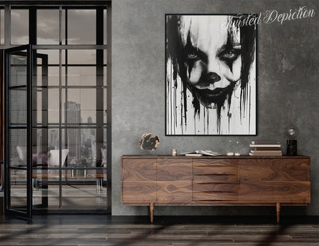 acrylic creepy clown painting canada