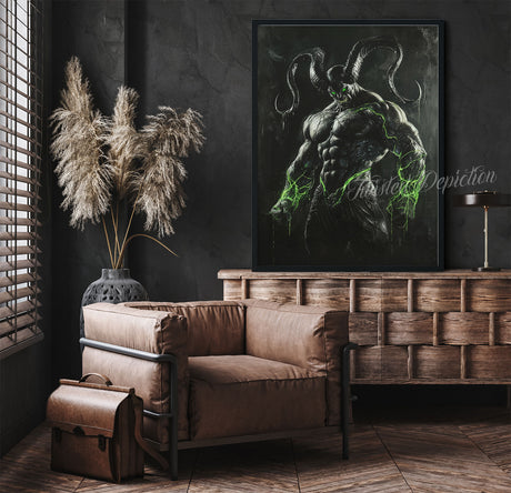 muscular devil satan art