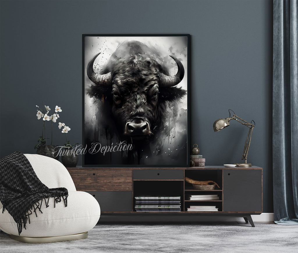 epic buffalo painting fine art