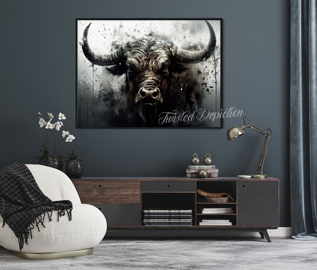 bull fine art painting