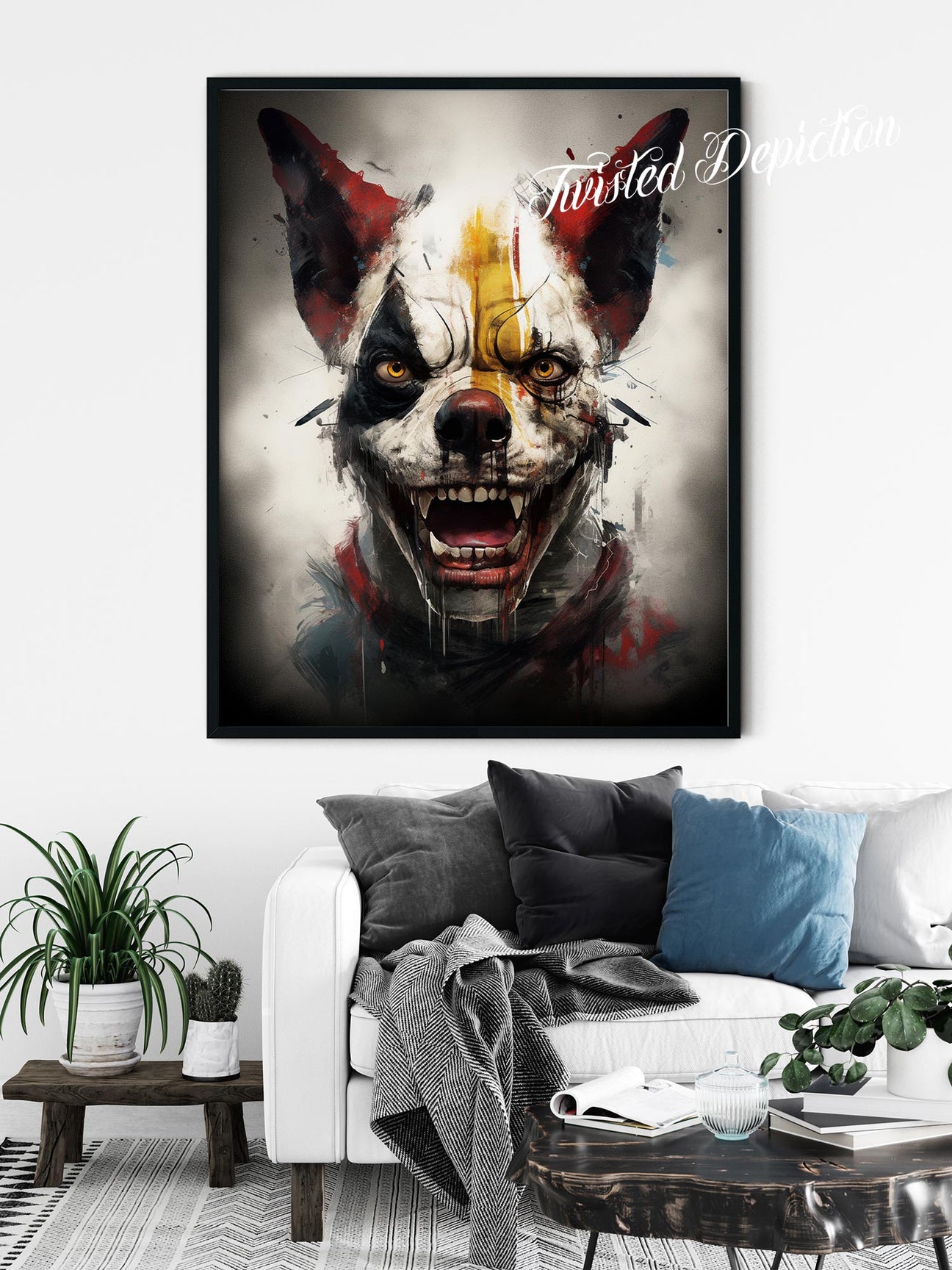 pitbull abstract artwork painting
