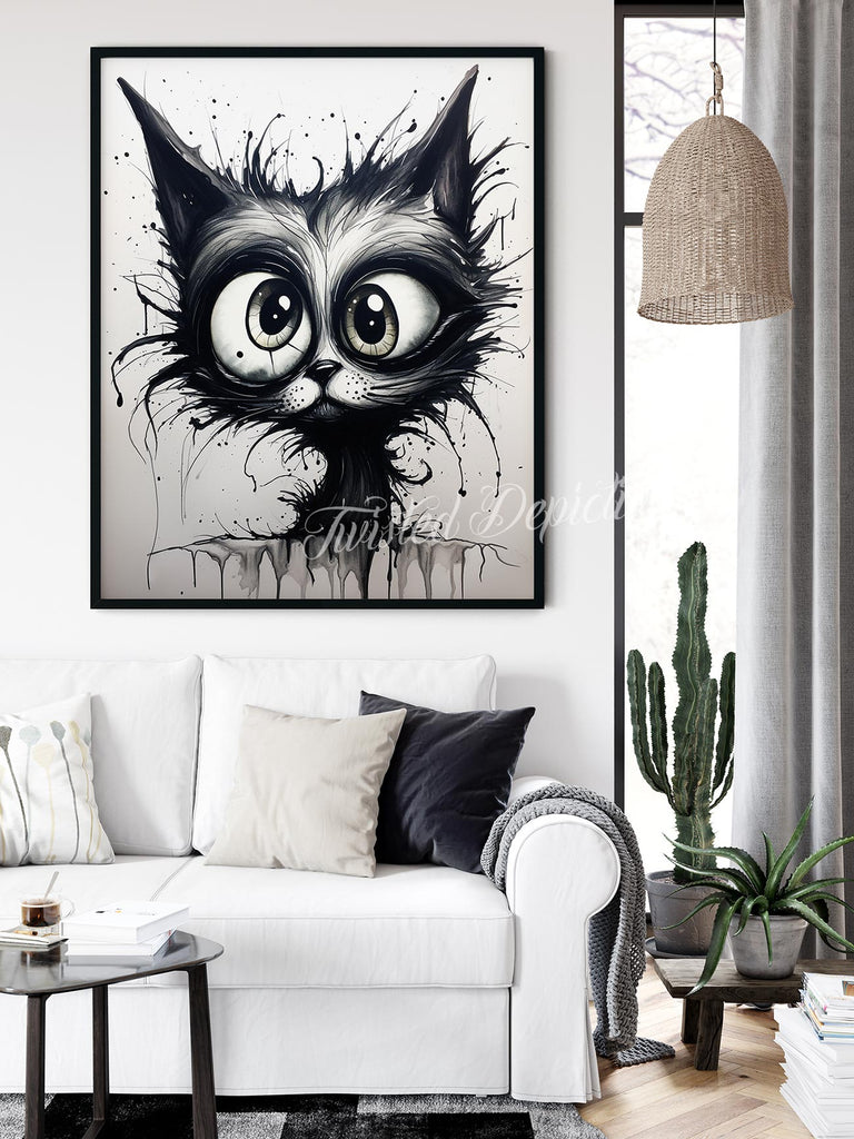 crooked cat painting fine art