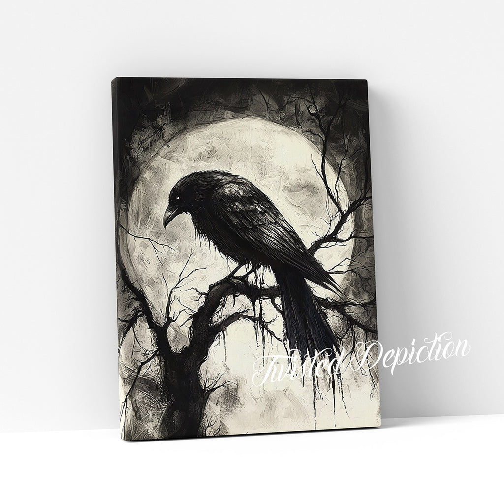 dark crow painting