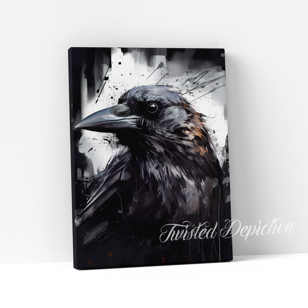 crow canvas painting