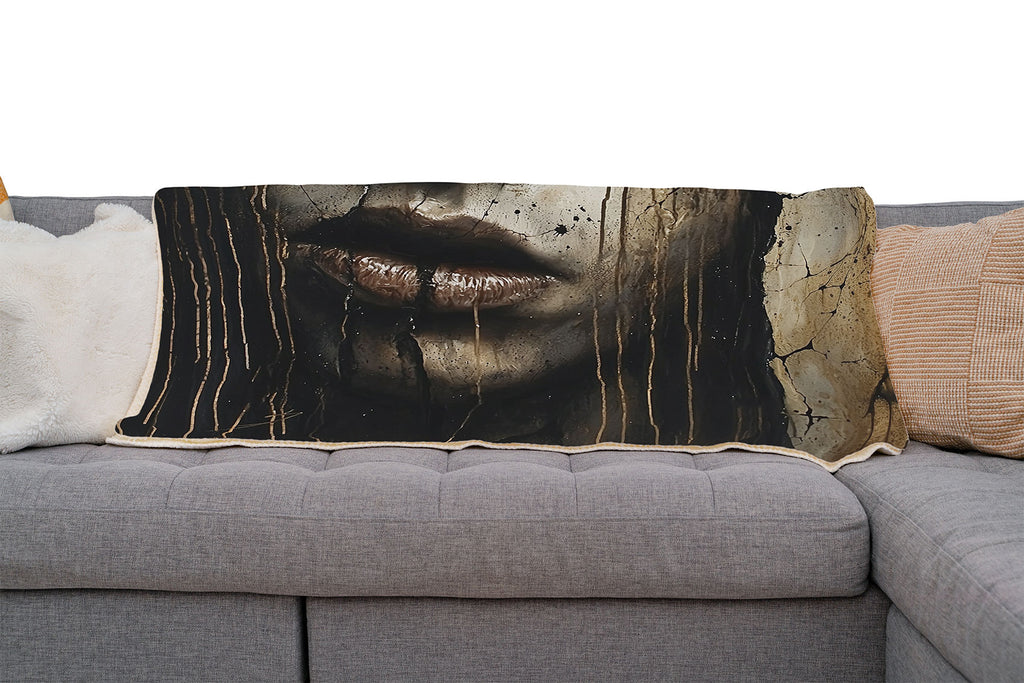 dark art sherpa blanket print