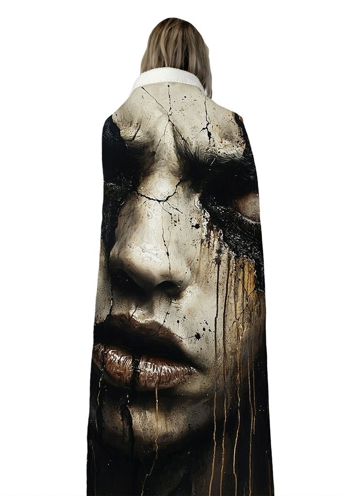 dark art sherpa blanket print