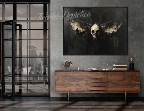 skull death moth art