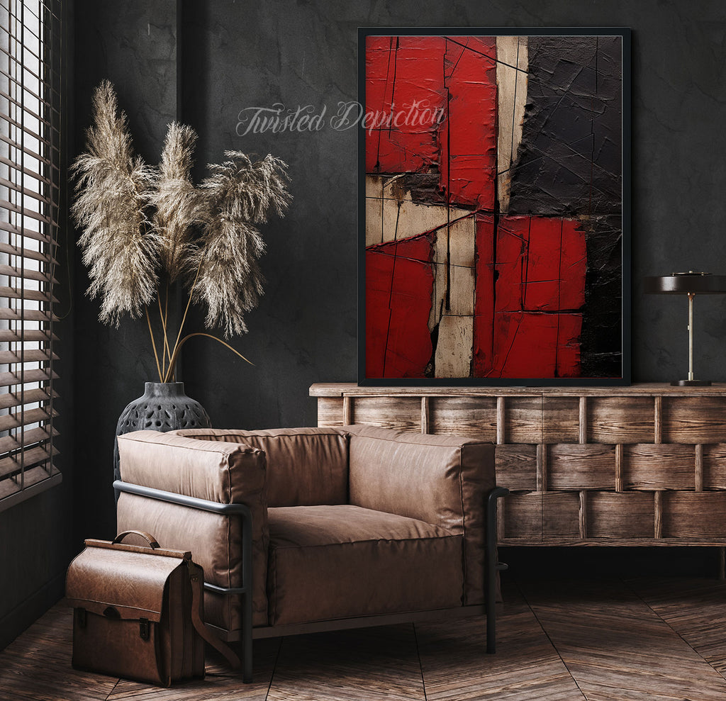 dark art abstract painting, gothic feel