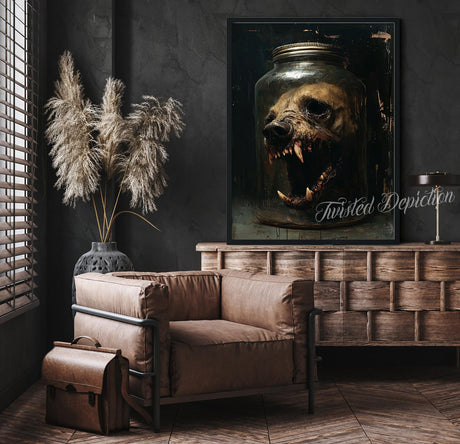 horror creepy dog artwork
