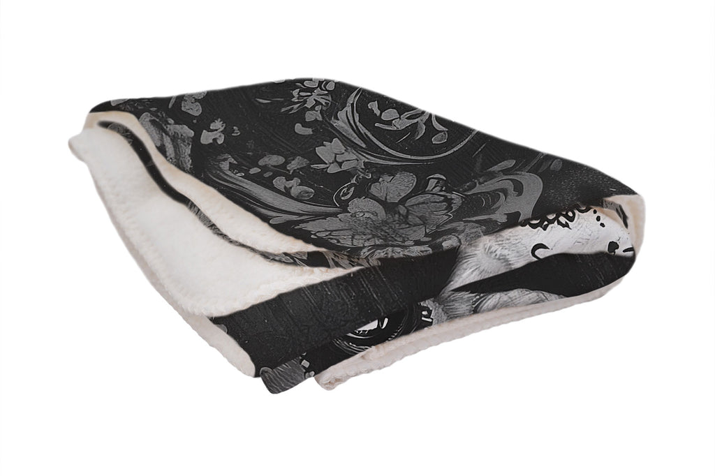 chihuahua day of the dead art blanket 