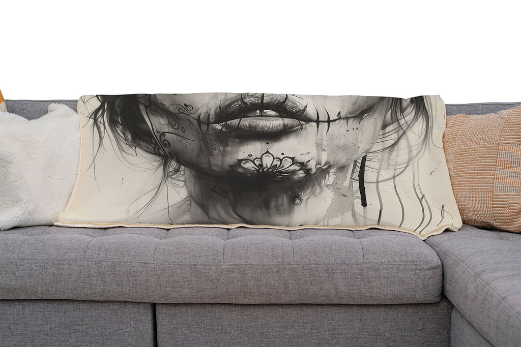 day of the dead sherpa blanket