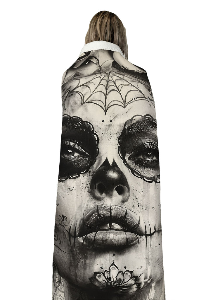 day of the dead sherpa blanket