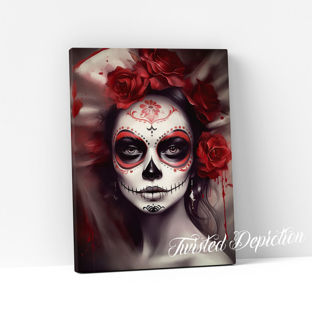 day of the dead painting canada red