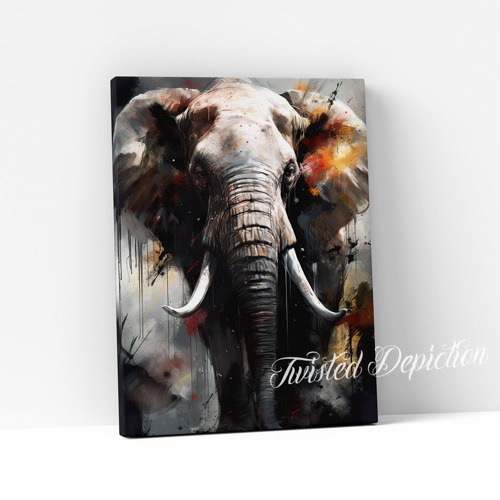 elephant canvas art painting