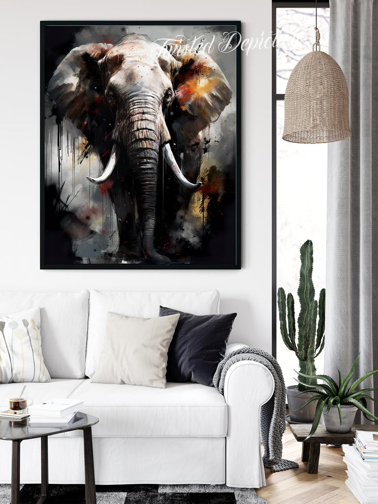 elephant fine art painting