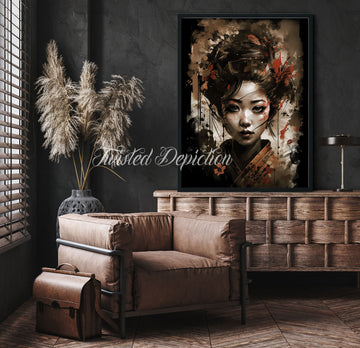 geisha fine art painting canada