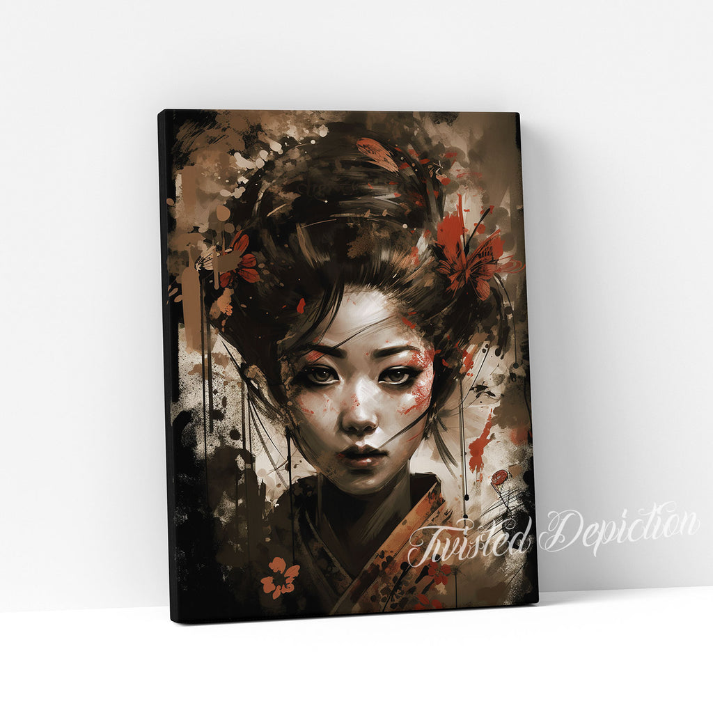 geisha canvas art canada