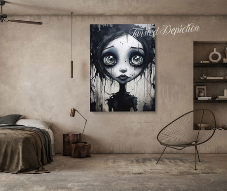 girls with huge eyes art