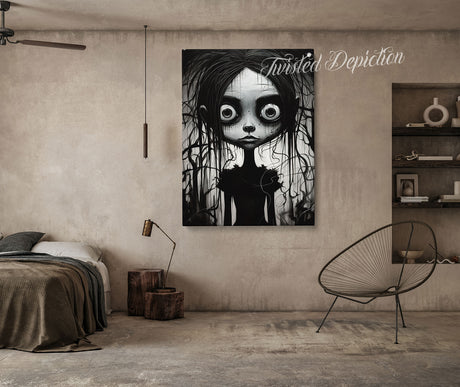 big eyes girl wall art
