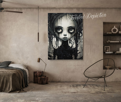 gothic girl art big eyes