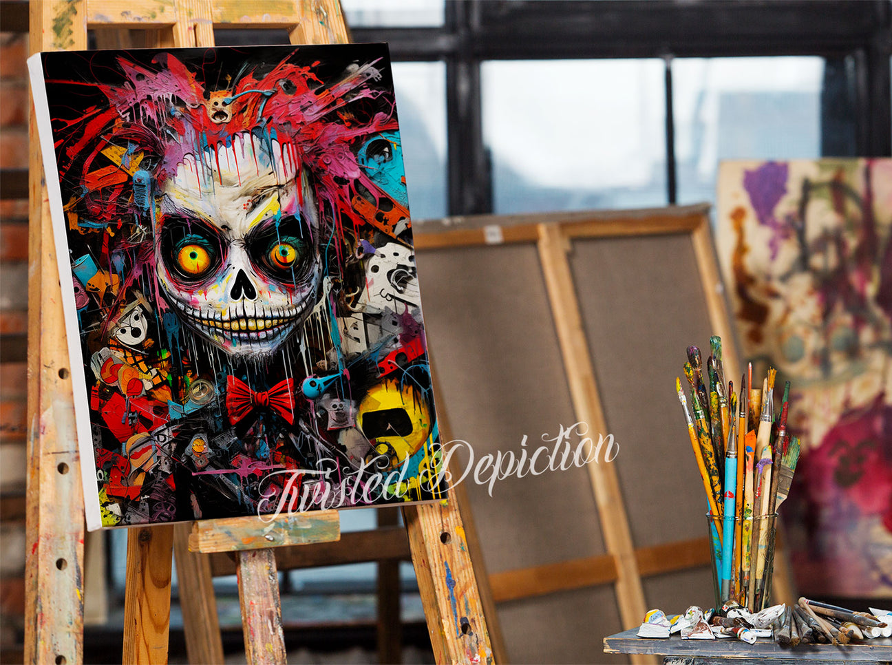 crazy canvas art graffiti style