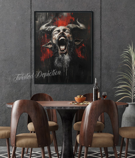 devil wall art 