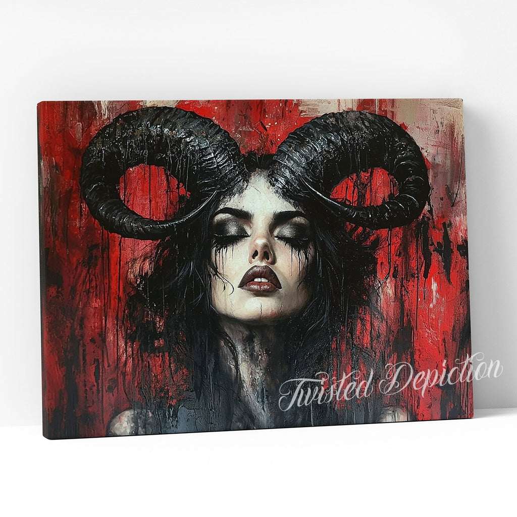 she devil lady lucifer art on canvas