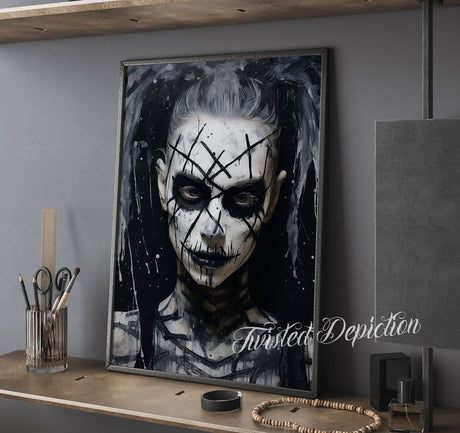 necropunk gothic girl fine art