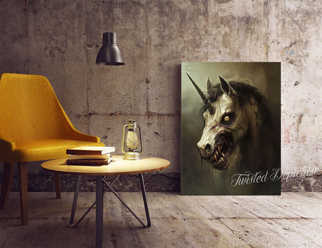 necro zombie unicorn art