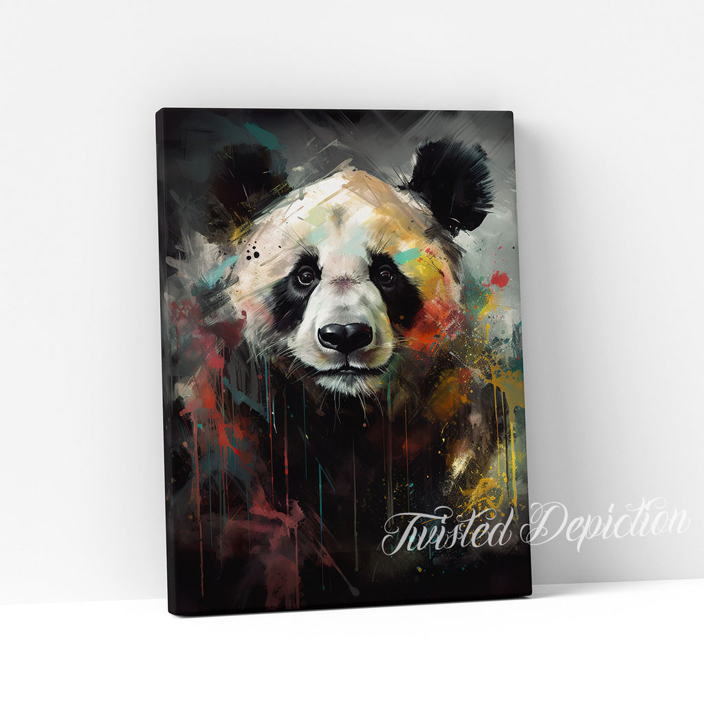 canvas panda painting