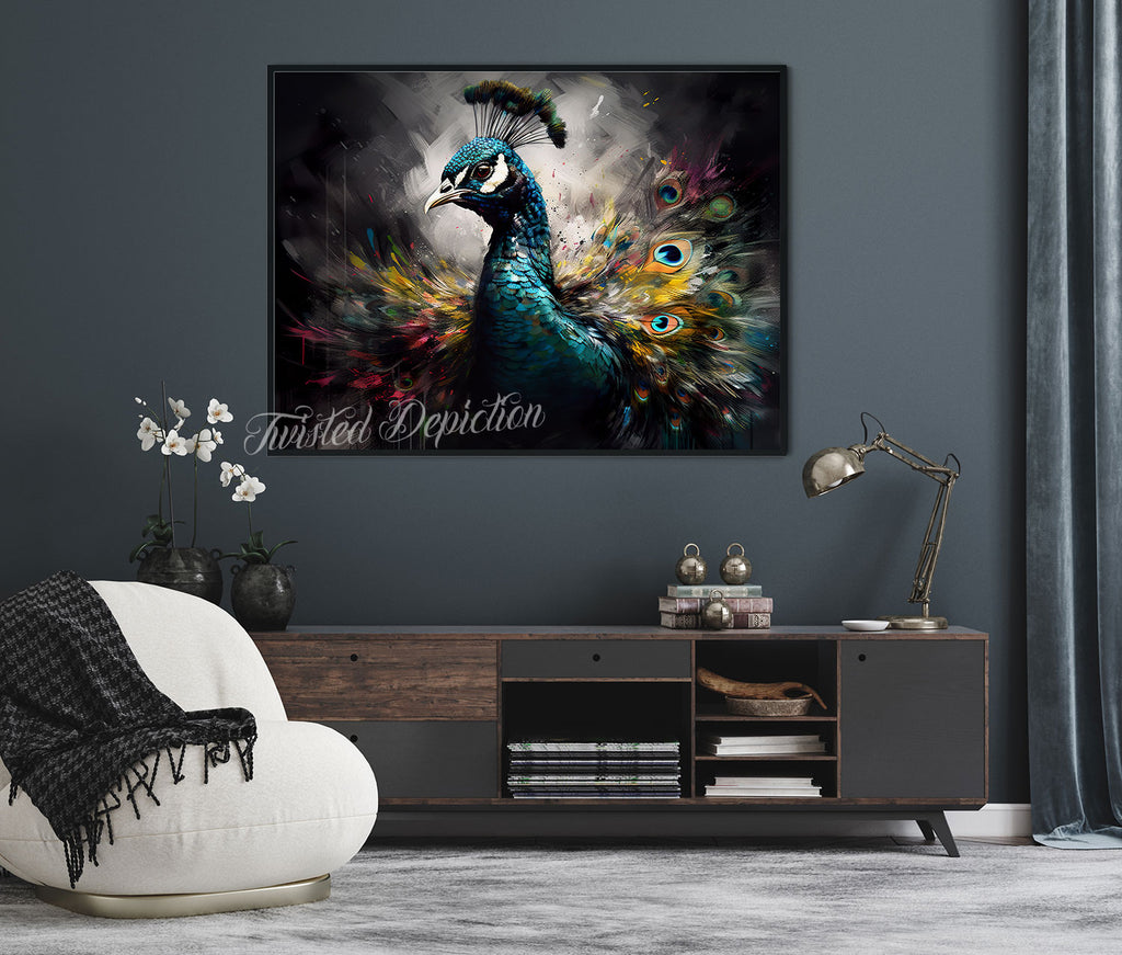 peacock fine art painting
