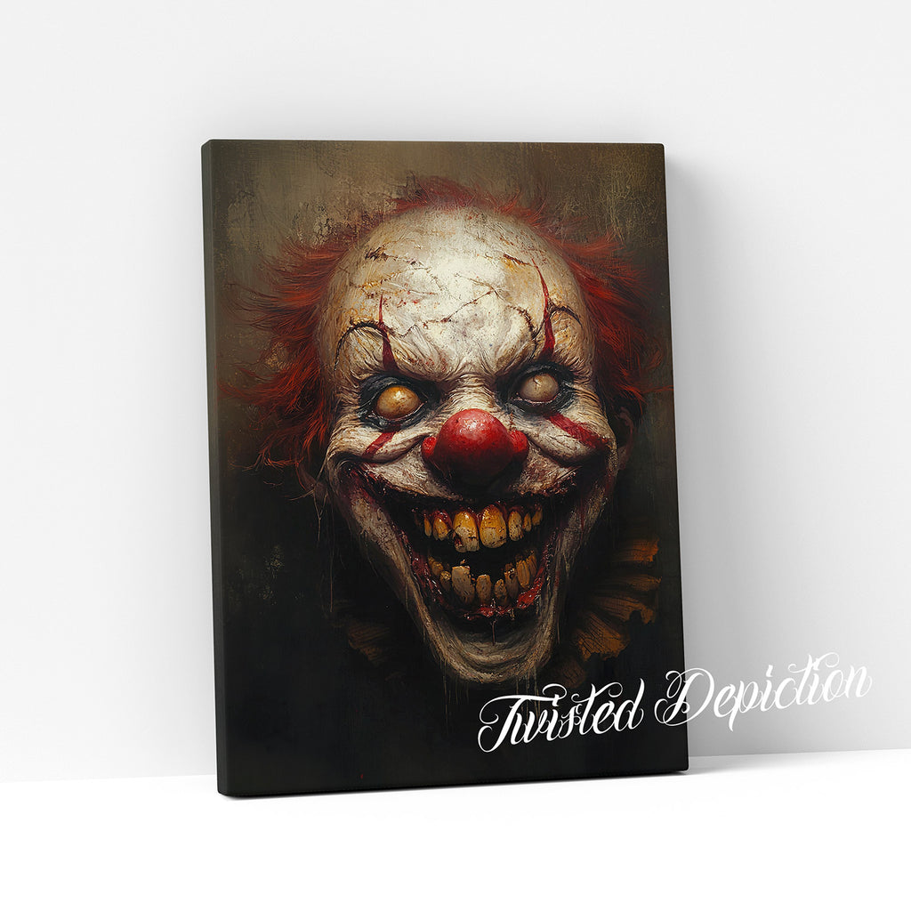 horror clown painting