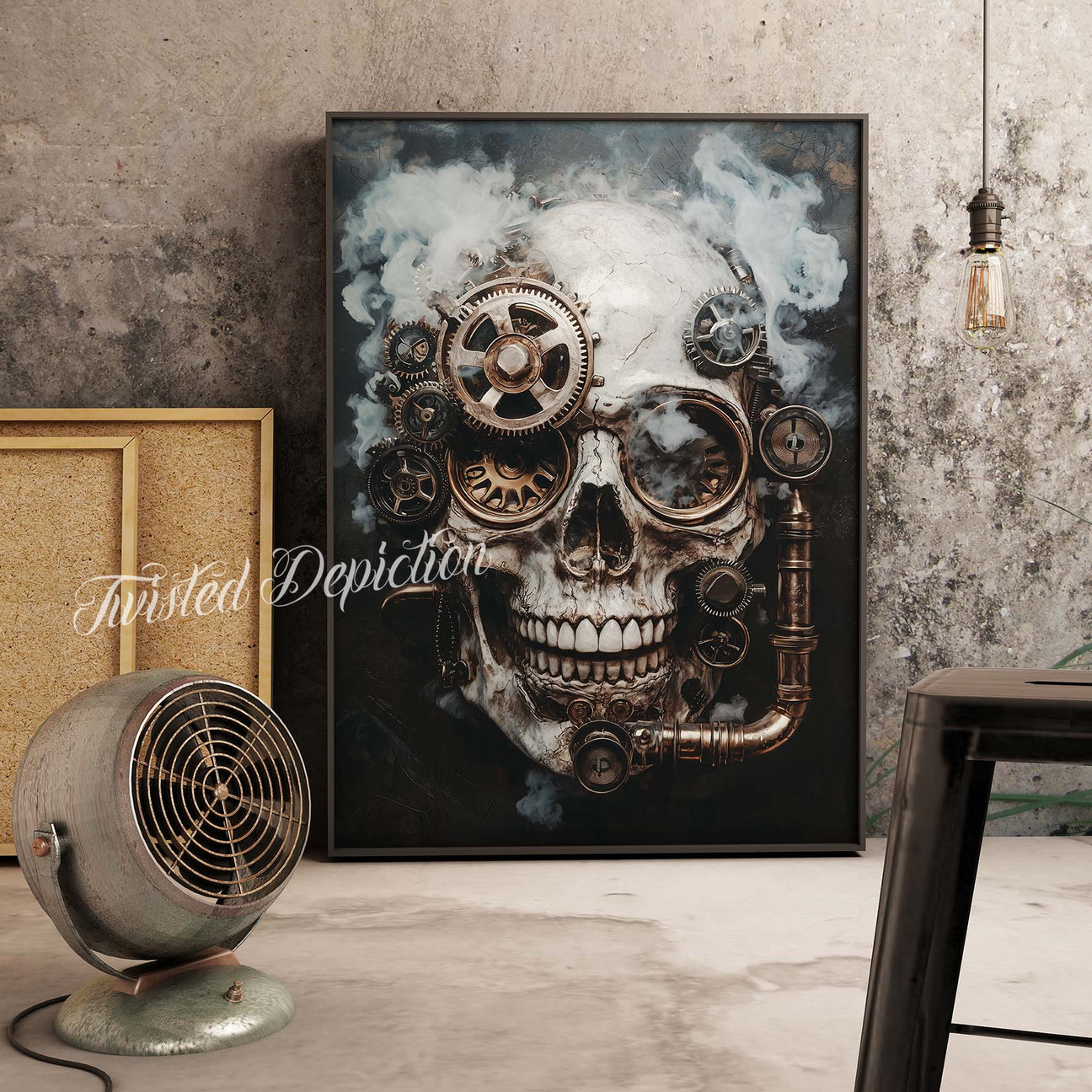 steampunk skull fine art
