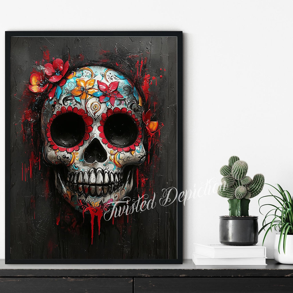 sugar skull wall art