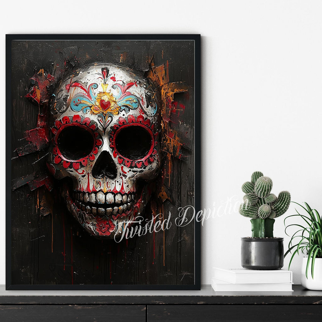 sugar skull fine art painting