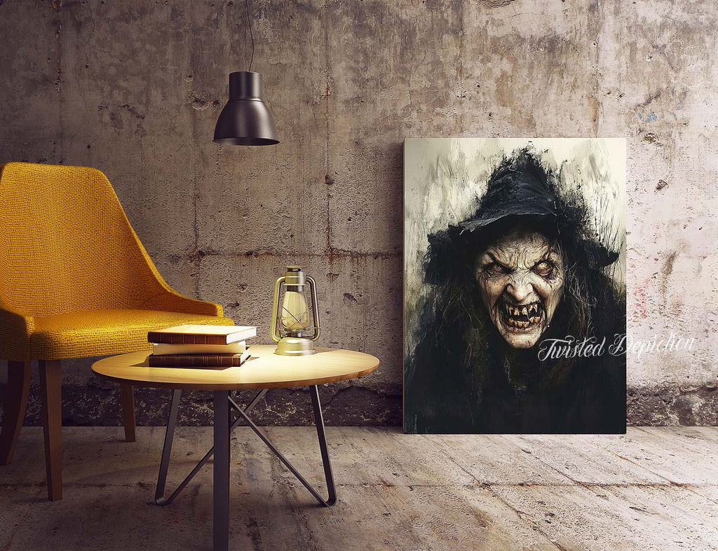 dark art witch painting