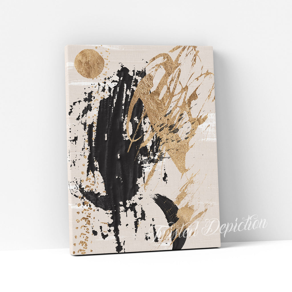 black and gold abstract art canada