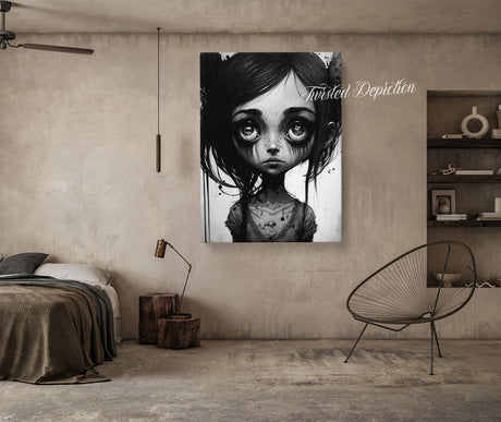 big eyes girl art