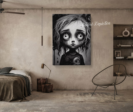 big eyes girl wall art