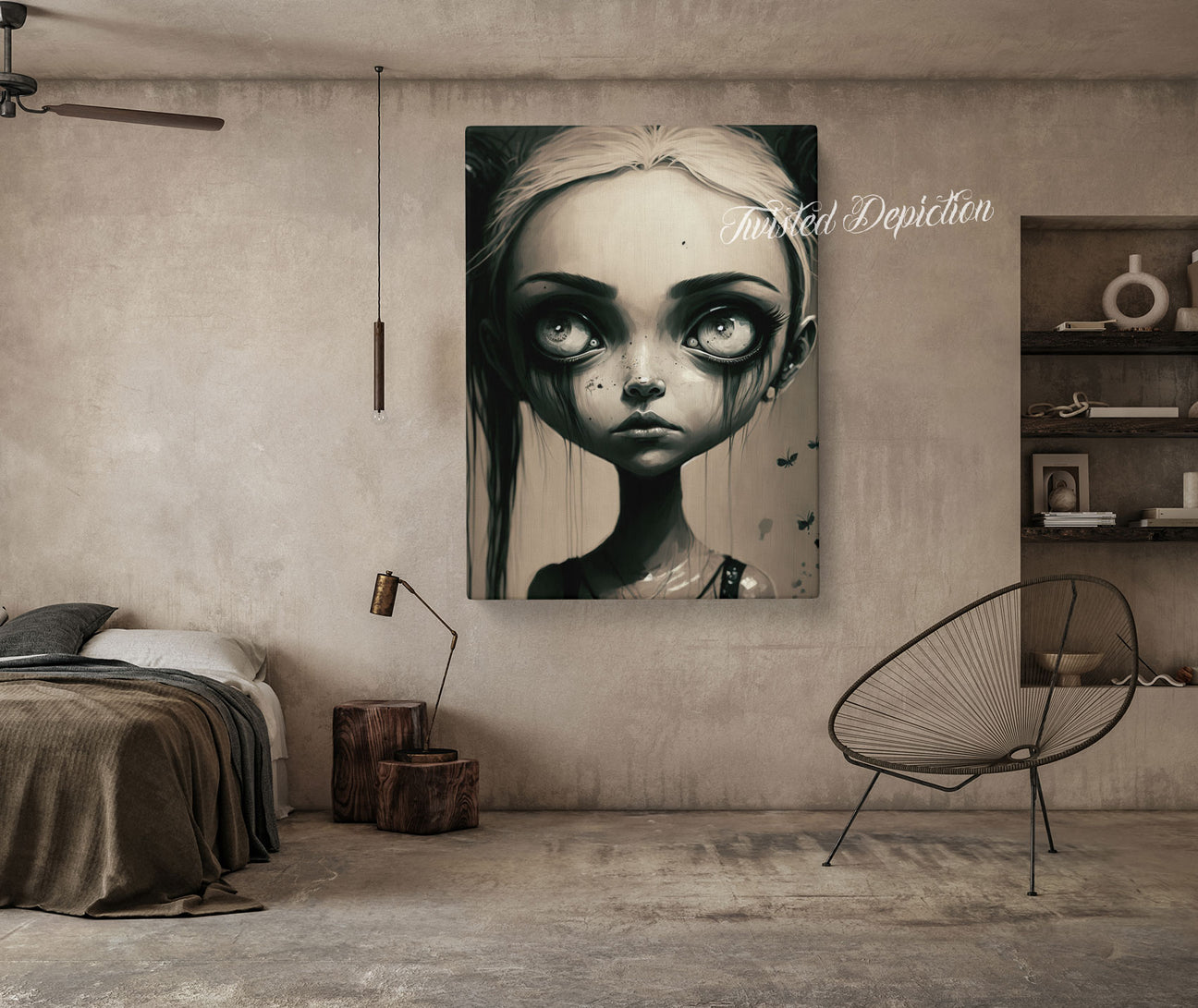 huge eyes girls art