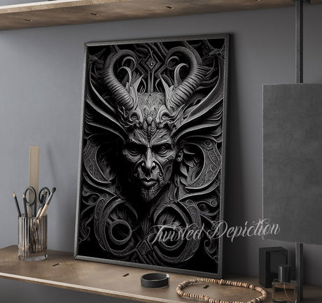 Biomechanical Satan Wall art