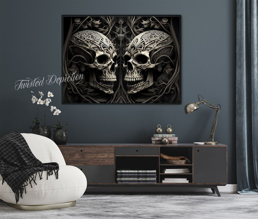 Biomechanical Skulls wall art