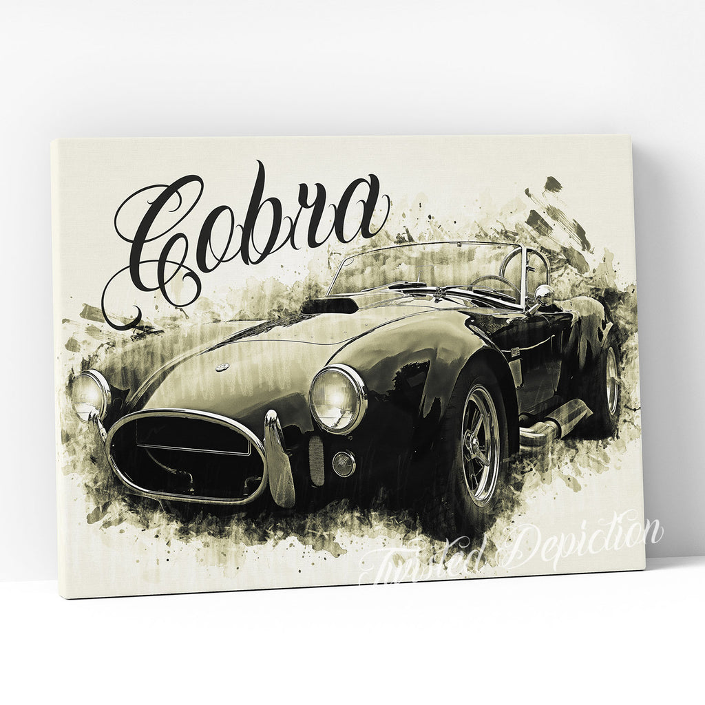 shelby cobra car wall art