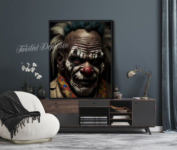 horror clown art canada