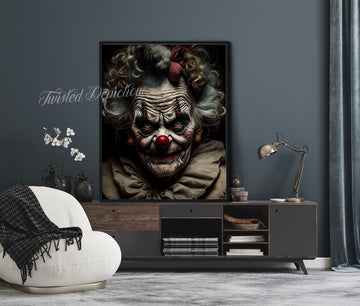 evil woman clown art canada