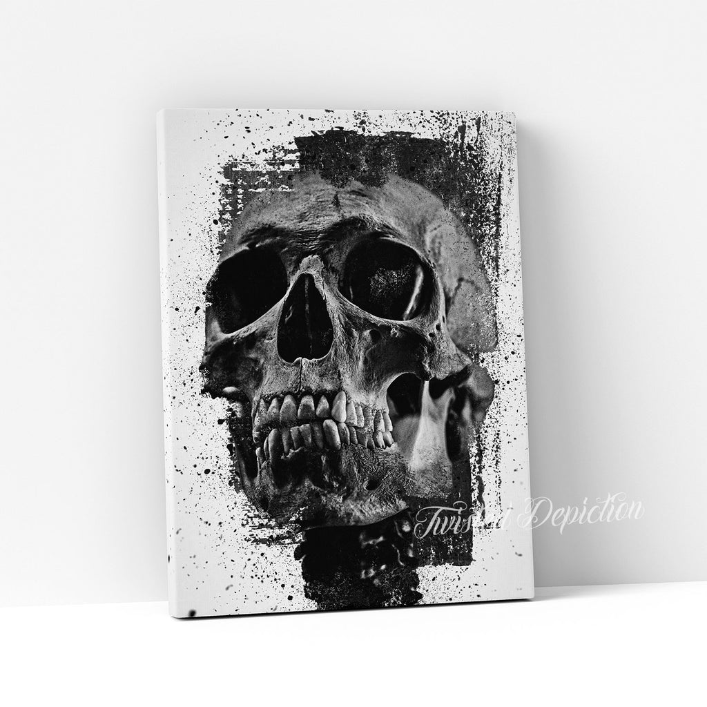 dark skull canvas art