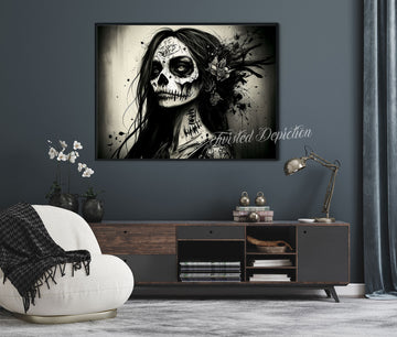 day of the dead wall art print