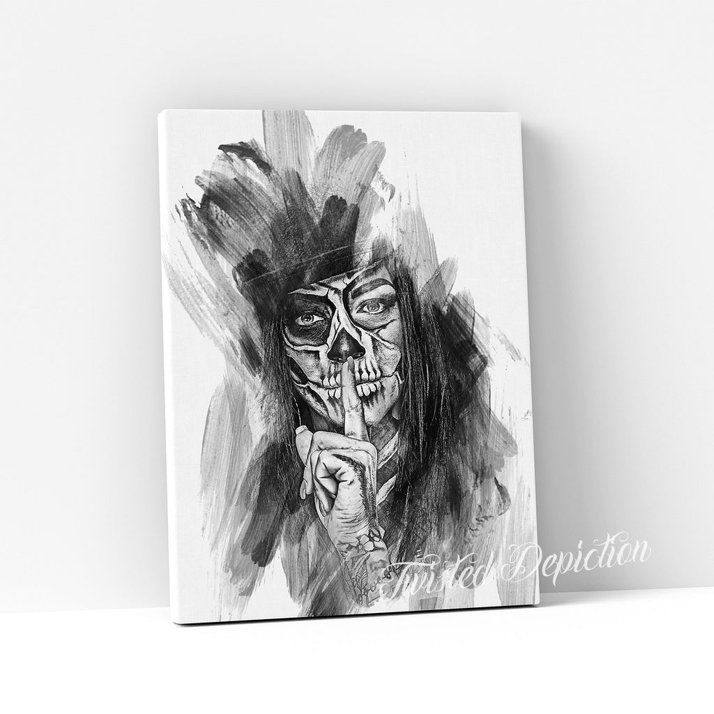 abstract skull woman painting canada