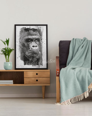 silverback gorilla artwork home