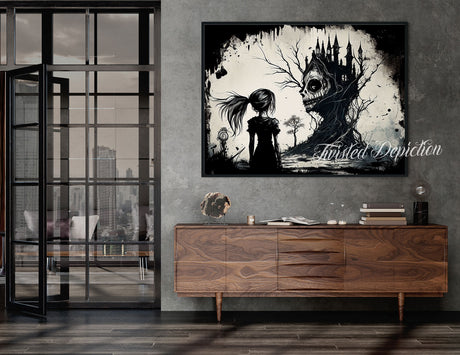 haunted playhouse wall art